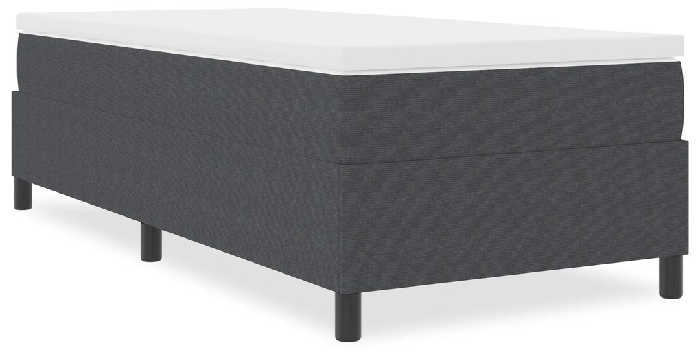 Cama Box Spring vidaXL Cinza Escuro 100x200 cm em Tecido Curdóide