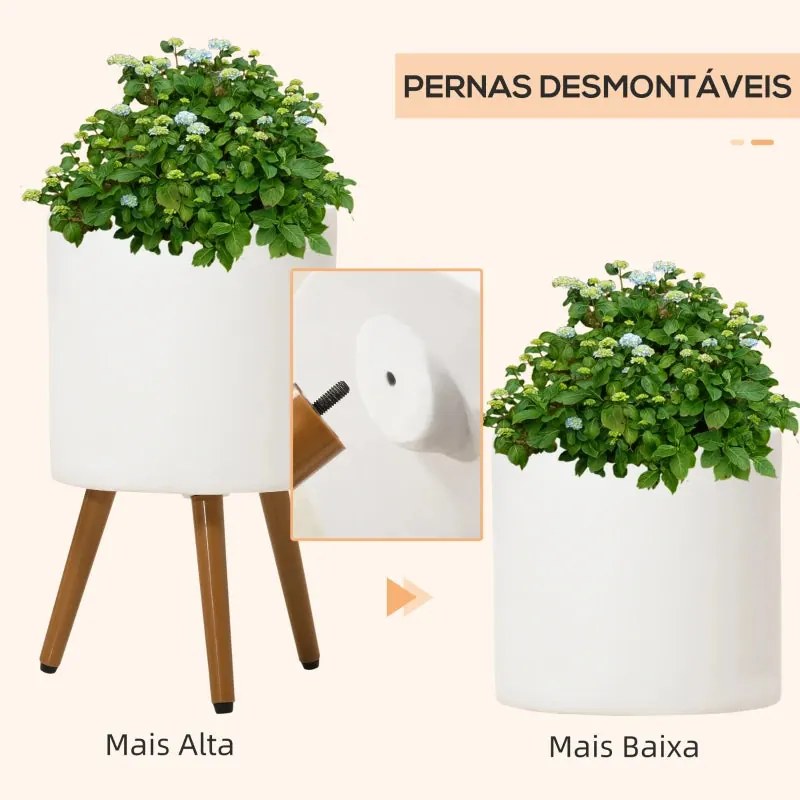 Conjunto de 2 Vasos com Pés Amovíveis