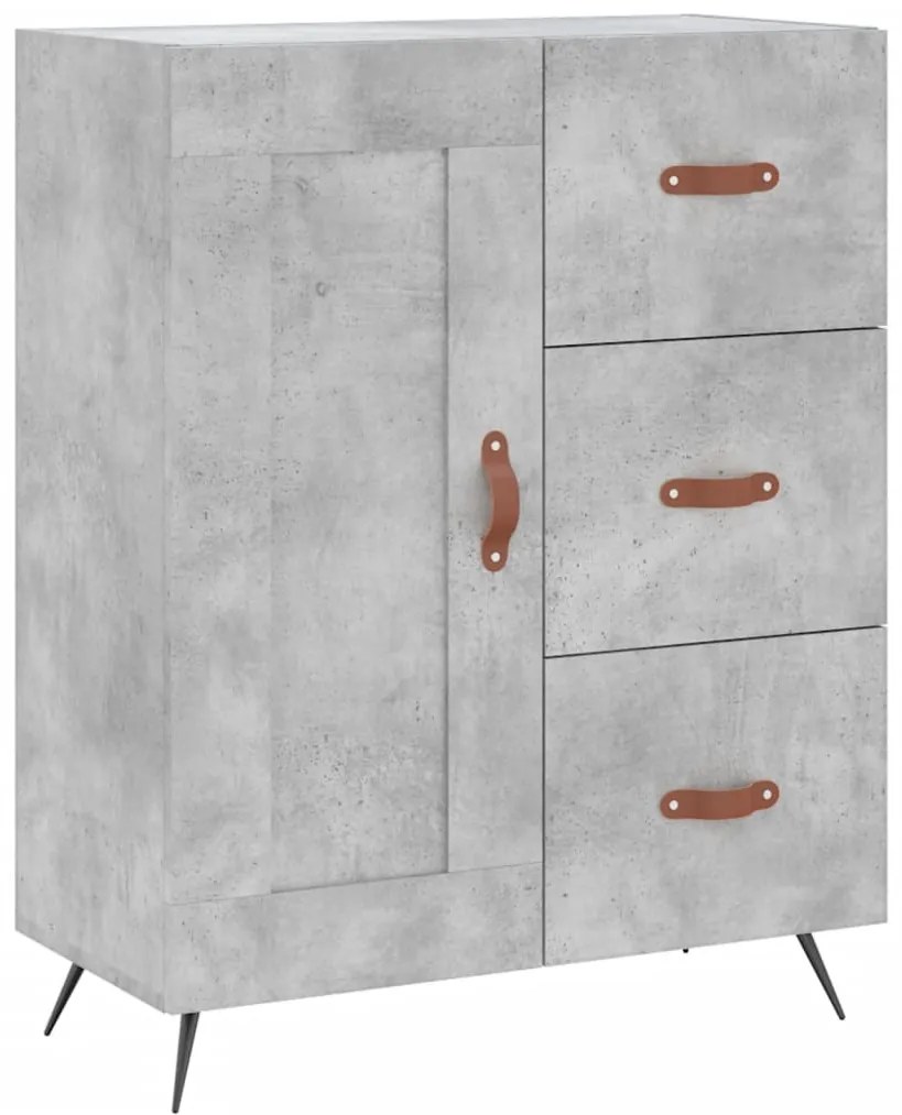 Armário alto 69,5x34x180 cm derivados de madeira cinza cimento