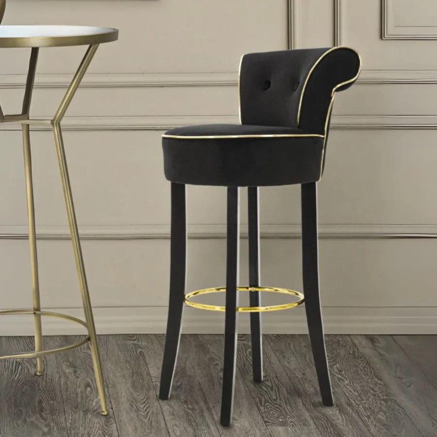 BANCO DE BAR LUXY 46X48X96 CM PRETO