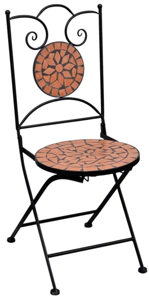 3 pcs conjunto bistro em mosaico azulejos de cerâmica terracota