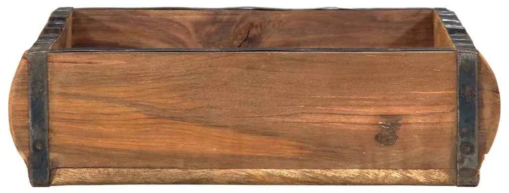 Bandejas vidaXL 4 pcs 31x29x10 cm Madeira Sólida Reciclada