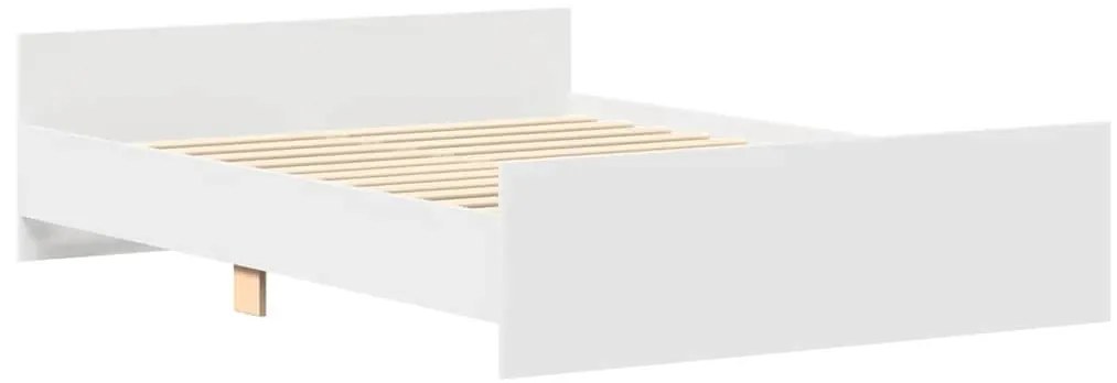 Estrutura de cama com cabeceira e pés 140x190 cm branco