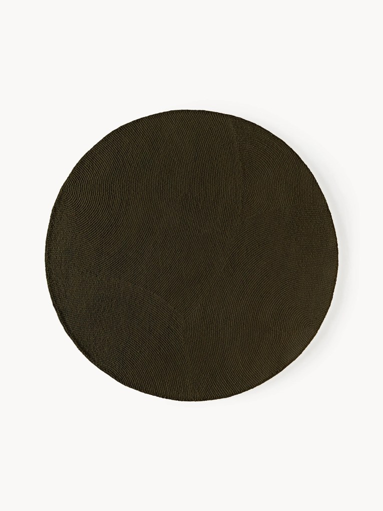 Tapete redondo em lã artesanal Eleni