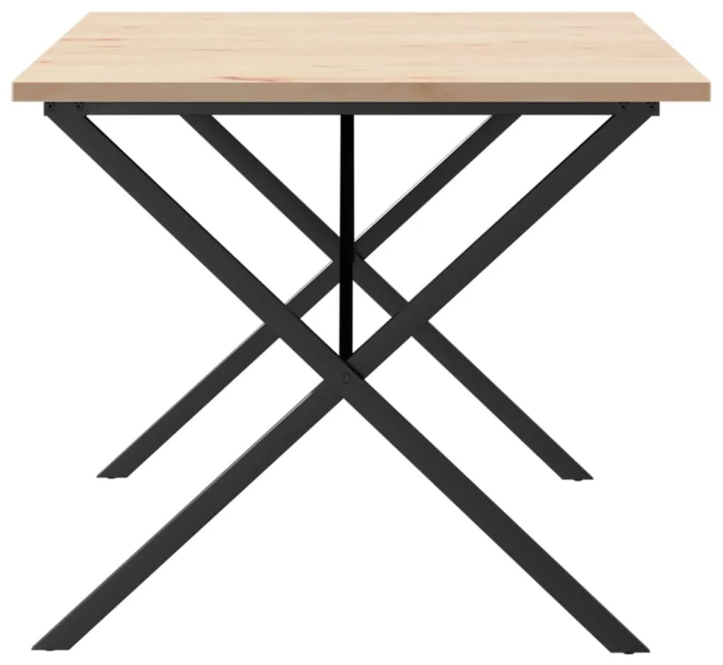 Mesa de jantar estrutura em X 180x90x75,5cm pinho/aço