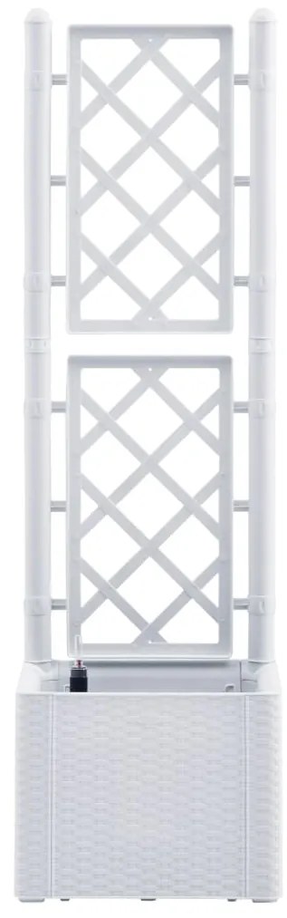 Vaso/floreira c/ treliça e sistema de rega automática branco