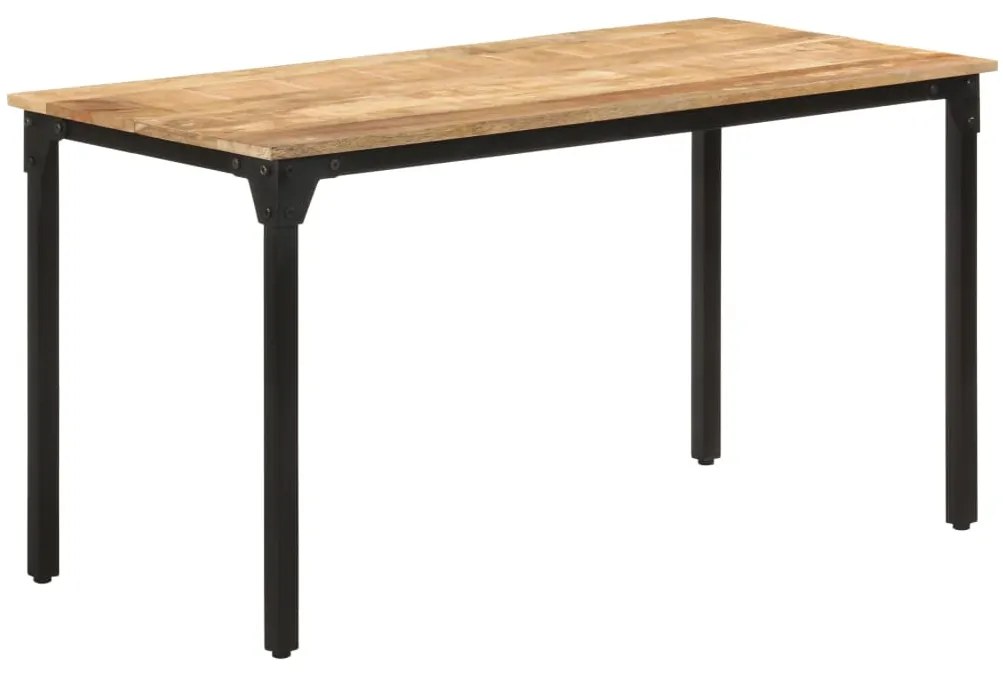Mesa de jantar 140x70x76 cm madeira de mangueira áspera