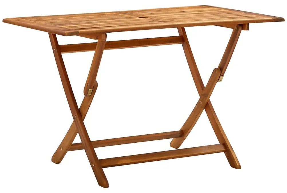 Mesa de jardim dobrável 120x70x75 cm madeira de acácia maciça