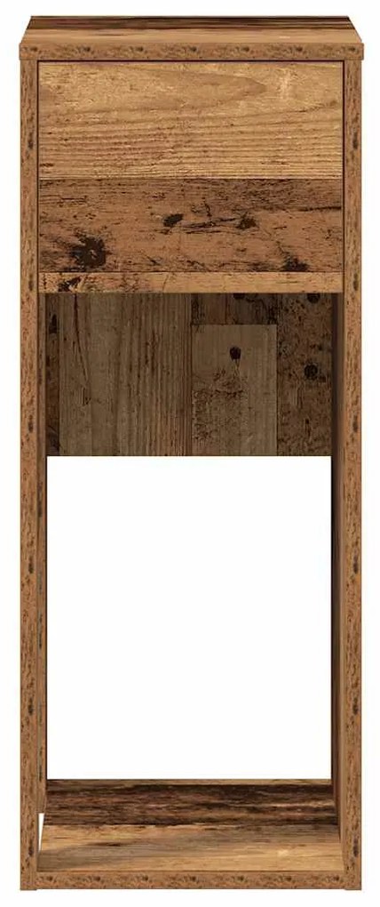 Suporte torre de computador com gaveta 30x44x74cm madeira velha