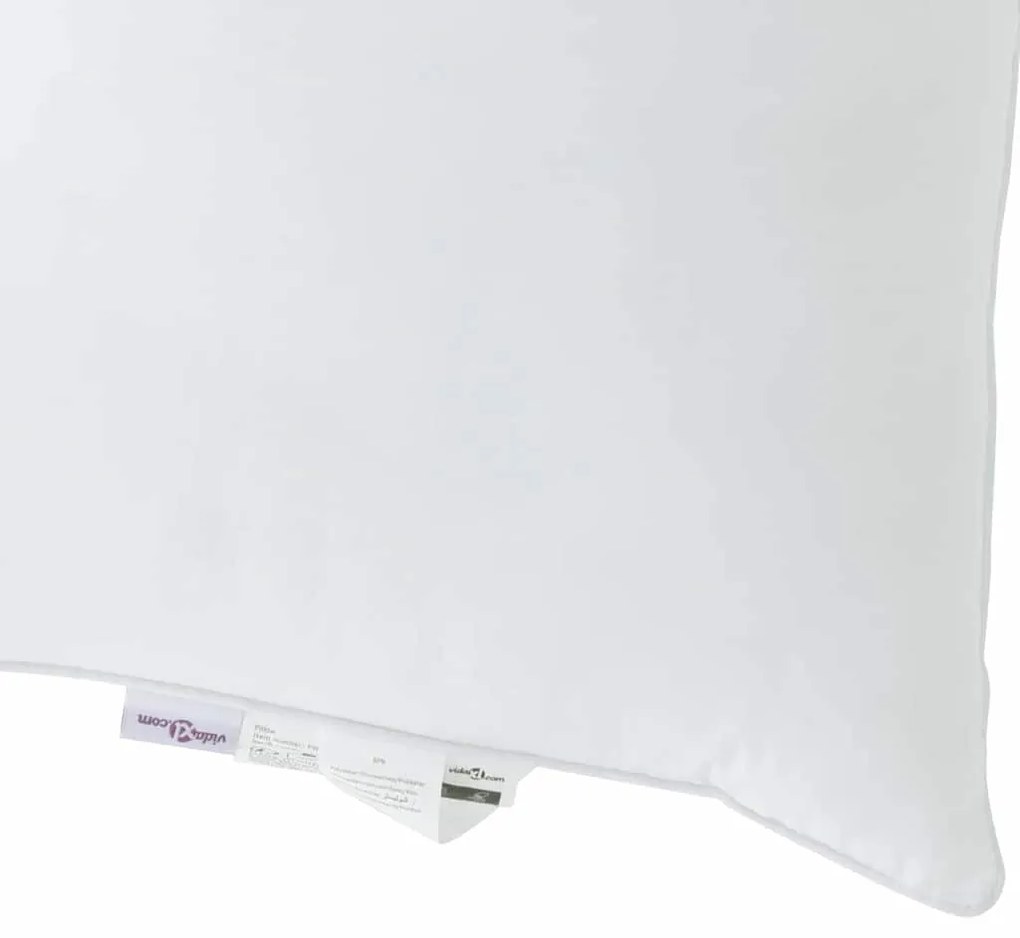 Edredão com travesseiro 3 pcs Branco 240 x 220 cm Microfibra