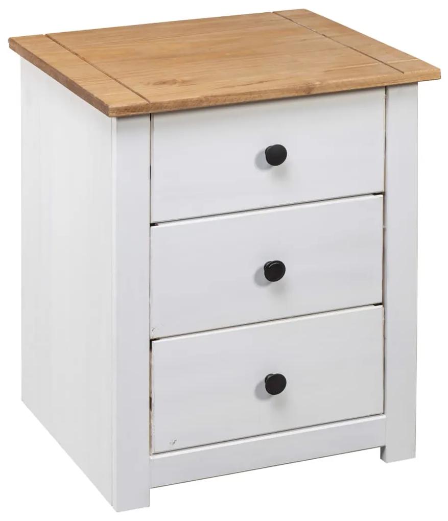 Mesa de cabeceira 46x40x57 cm madeira de pinho panama branco