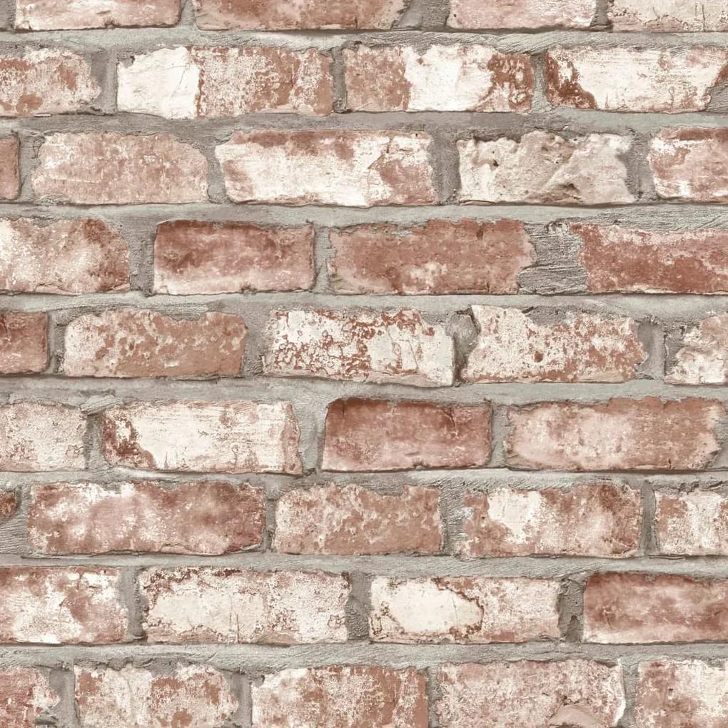 DUTCH WALLCOVERINGS Papel de parede efeito tijolos vermelho EW3102