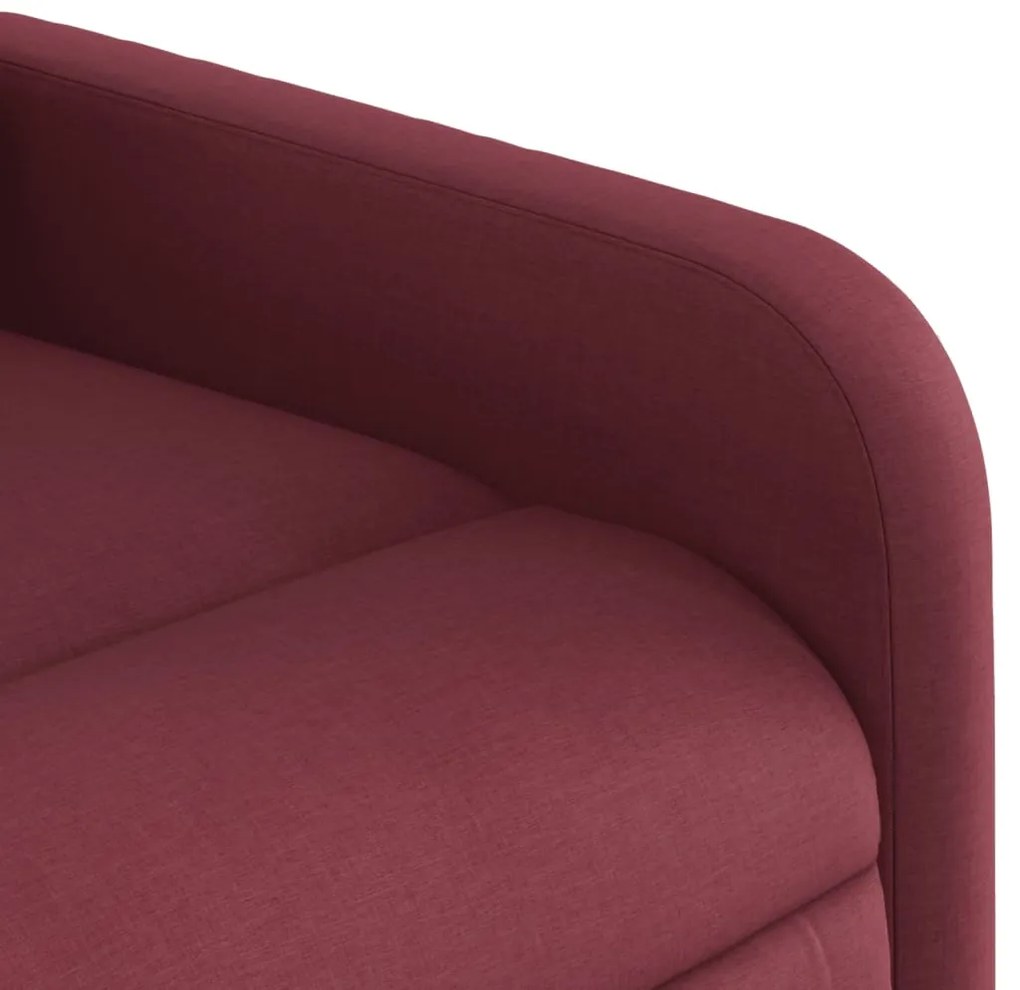 Poltrona reclinável elevatória tecido vermelho tinto
