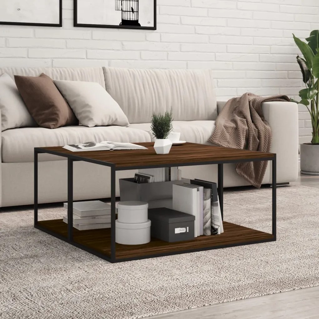 vidaXL Prateleiras parede 4 pcs derivados de madeira carvalho castanho