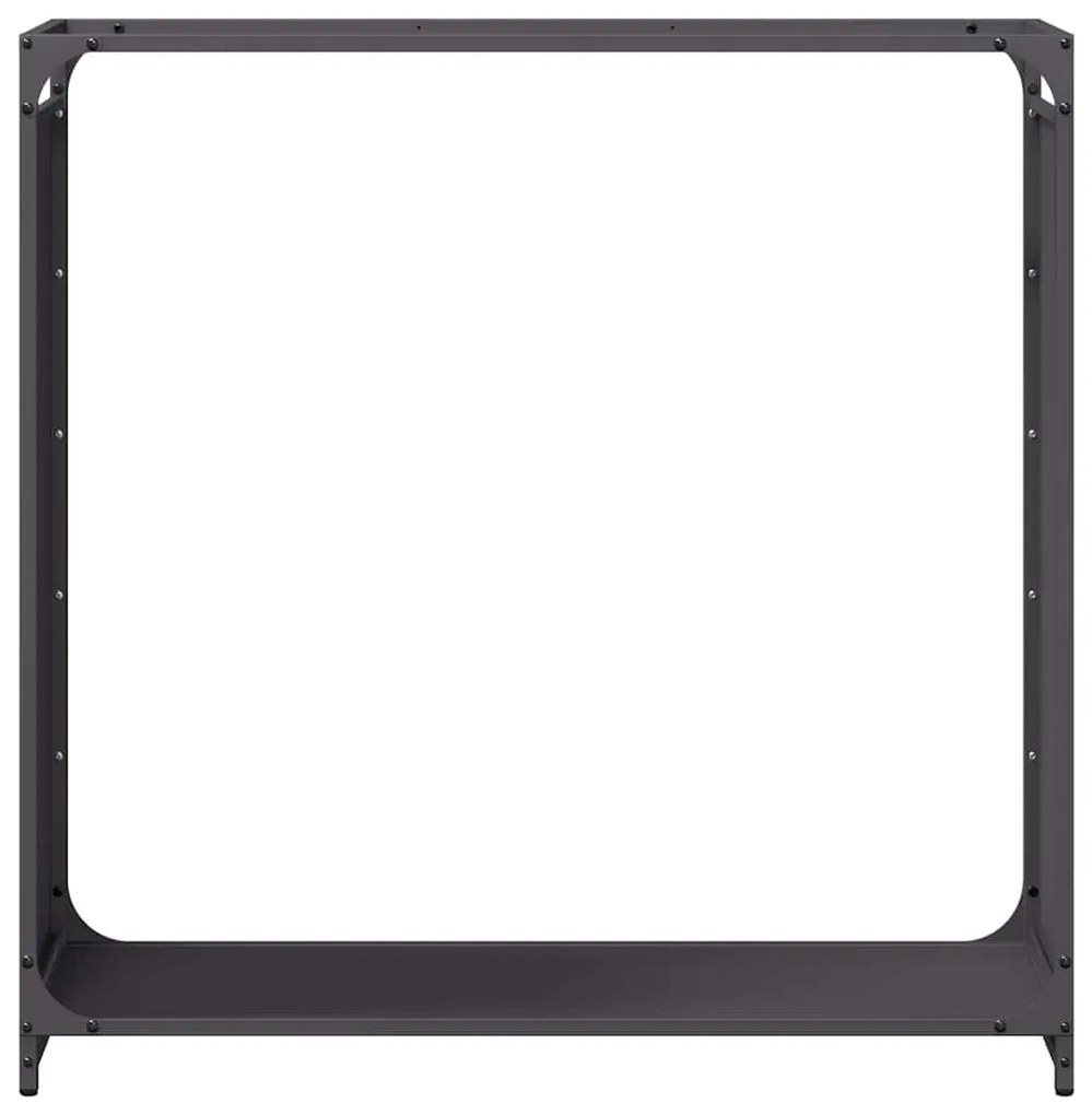 Suporte para lenha 90x28x90 cm aço laminado a frio preto