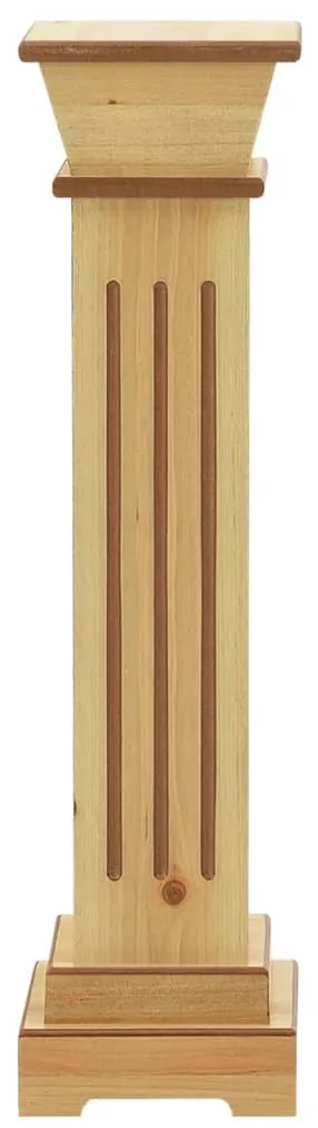 Suporte p/ plantas pilar quadrado 17x17x66 cm MDF madeira clara