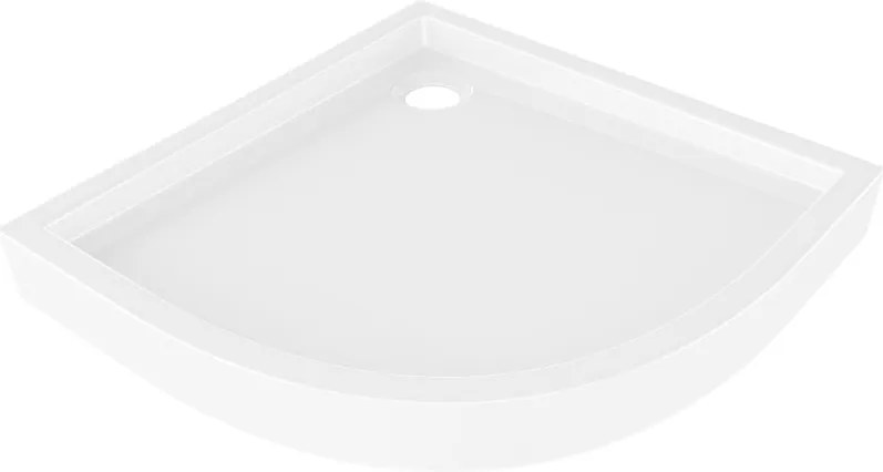 Mexen Flow+ base semicircular 100 x 100 cm, branco brilhante - 46Q101010H