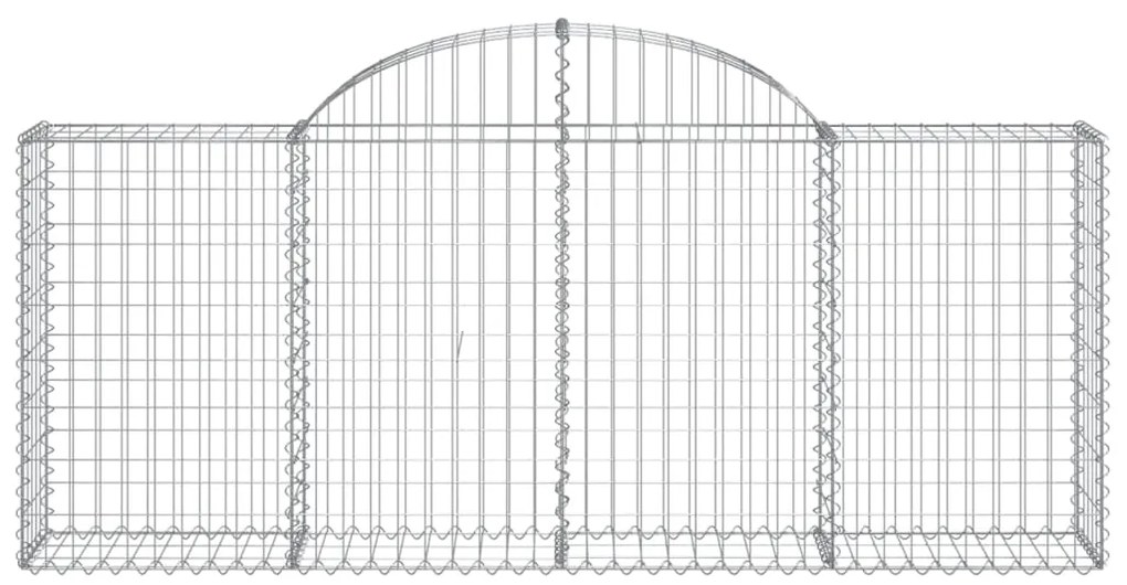 Cestos gabião arqueados 18pcs 200x30x80/100cm ferro galvanizado