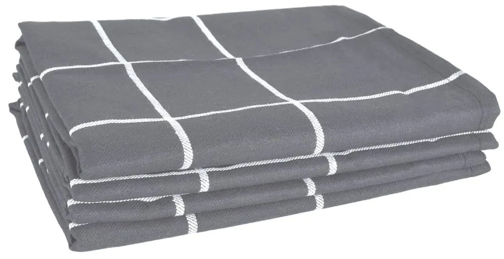 Conjunto de panos de cozinha 12 pcs algodão cinzento
