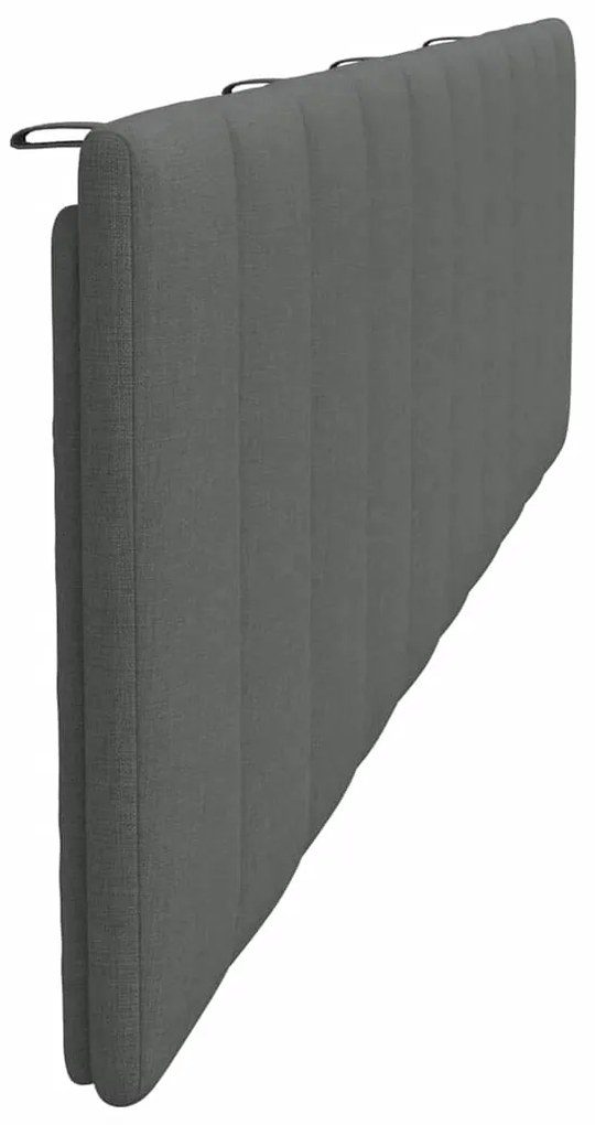 Almofadão de cabeceira 200 cm tecido cinzento-escuro