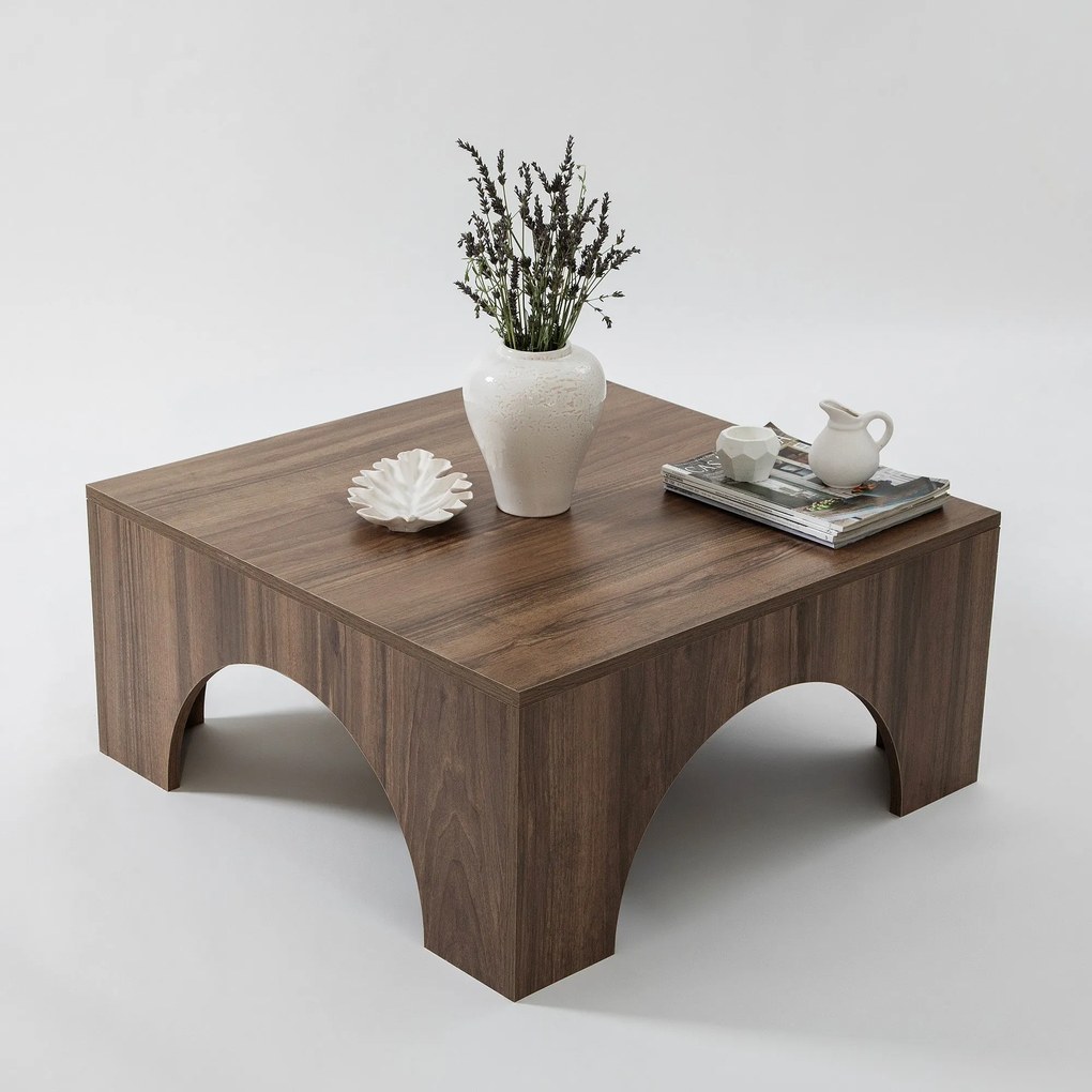 Mesa de Café Collesium - Nogueira - 80x37x80 cm