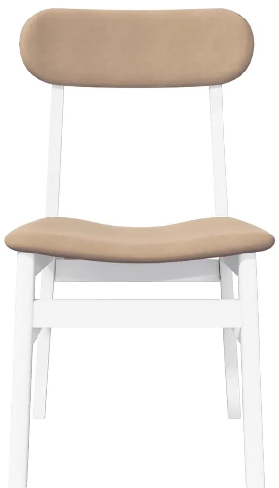 Cadeiras de jantar com almofadões 2 pcs madeira maciça branco