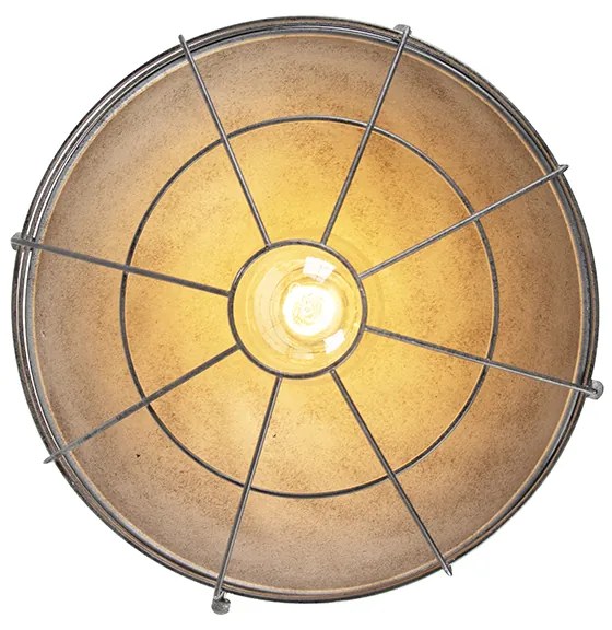 Candeeiro de teto industrial prata antiga 32 cm - Course Industrial