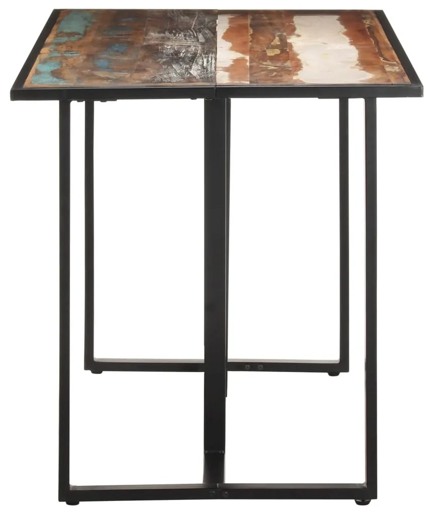 Mesa de jantar 140 cm madeira recuperada maciça