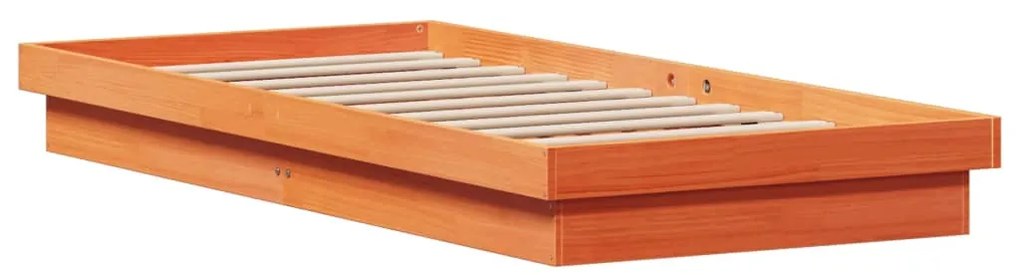 Estrutura de cama c/ LEDs 100x200 cm pinho maciço castanho mel