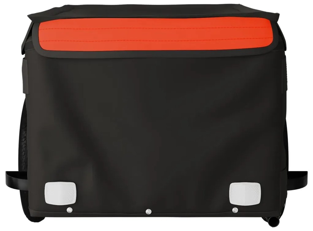 Reboque para bicicleta 30 kg ferro preto e laranja