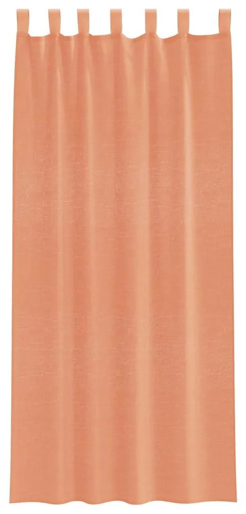Cortinas de voile com laços 2 pcs terracota 140x245 cm