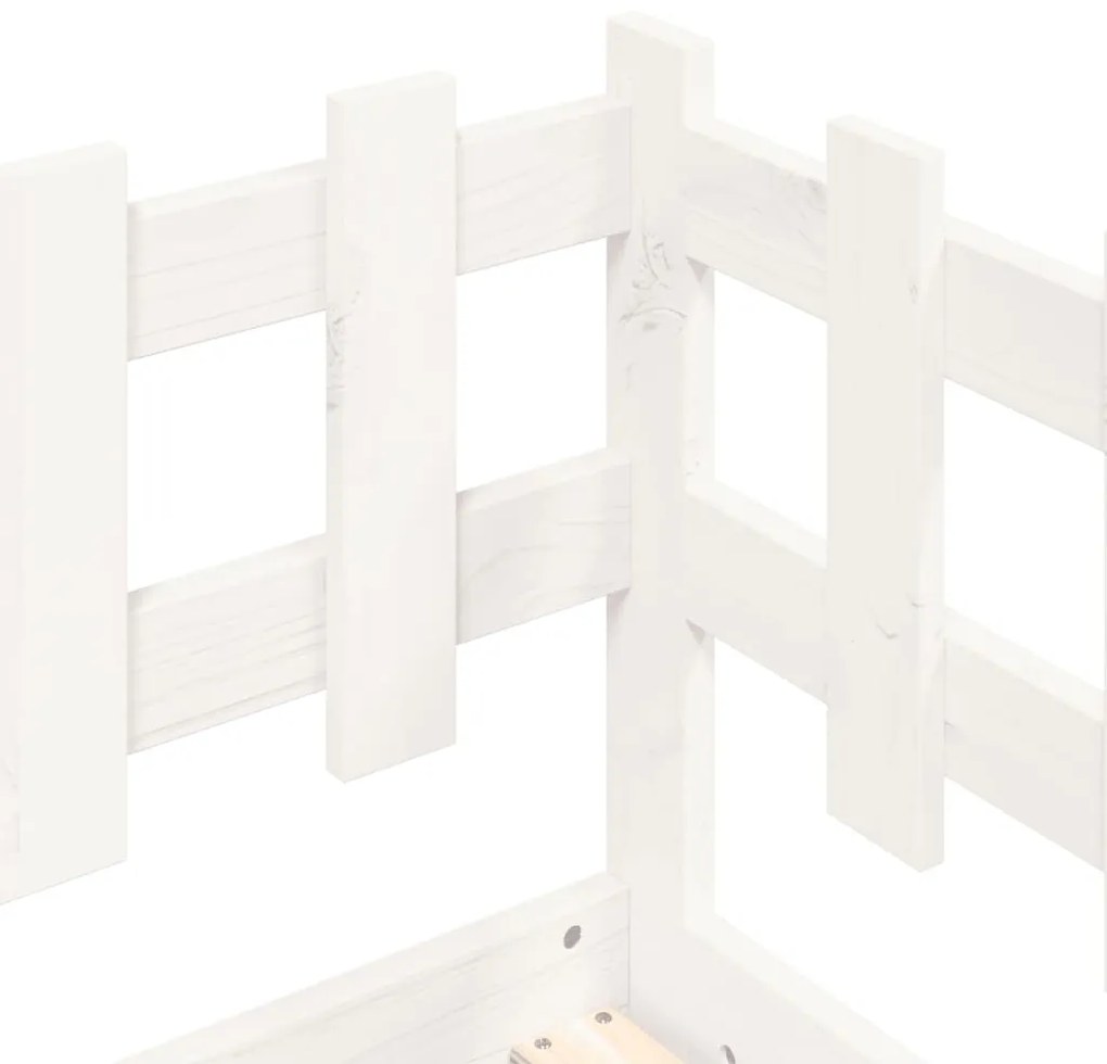 Sofá-cama sem colchão 80x200 cm madeira de pinho maciça branco