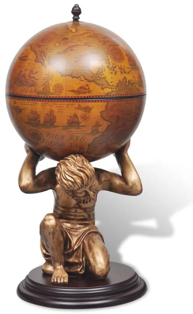 Bar globo terreste para vinho design Atlas 42x42x85 cm