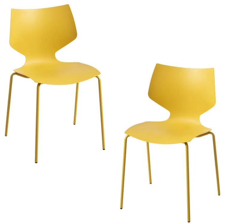 Pack 2 Cadeiras Plecy - Amarelo