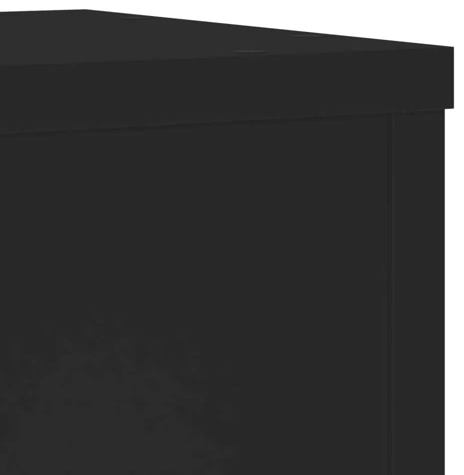 Suportes p/ plantas 2 pcs 25x25x80 cm derivados madeira preto