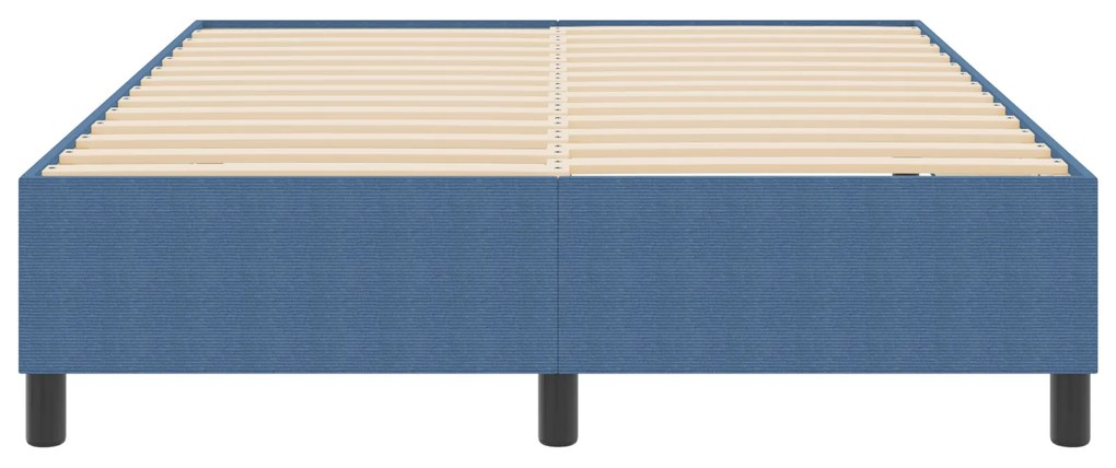 Cama Box Spring vidaXL Azul 140x200 cm em Tecido de Corduroy