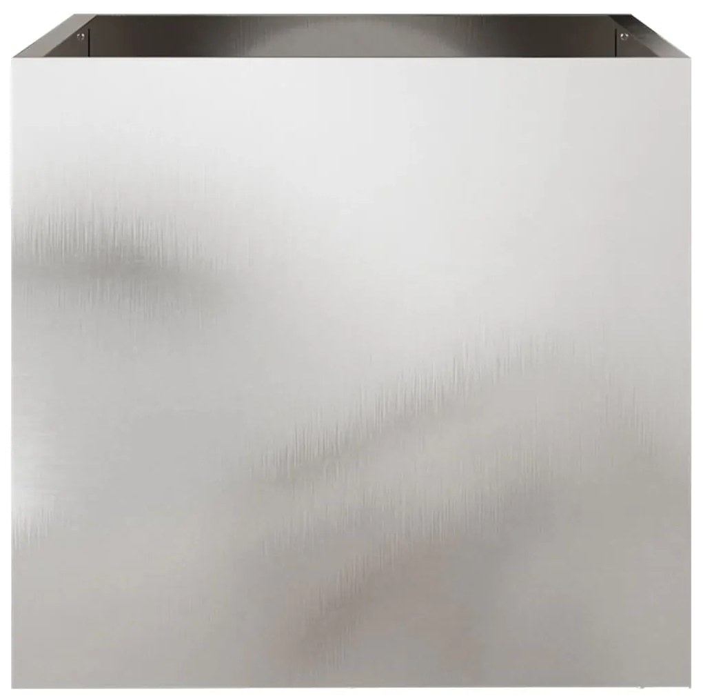 Vasos/floreiras 2 pcs 42x40x39 cm aço inoxidável prateado