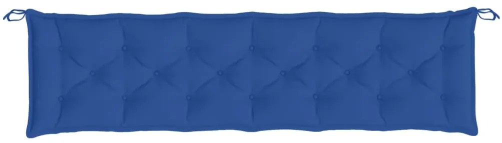 Almofadão p/ banco jardim 200x50x7 cm tecido oxford azul royal