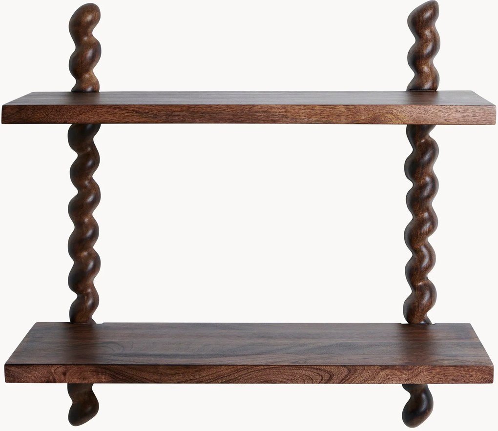 Estante de parede em madeira de manga Swirl