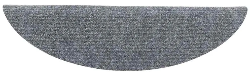 Tapetes de escada autoadesivos 5 pcs 56x17x3 cm cinzento-claro