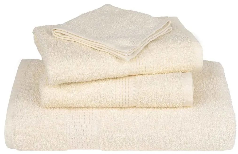 Toalhas de banho 10 pcs 100x150 cm 360 gsm 100% algodão creme