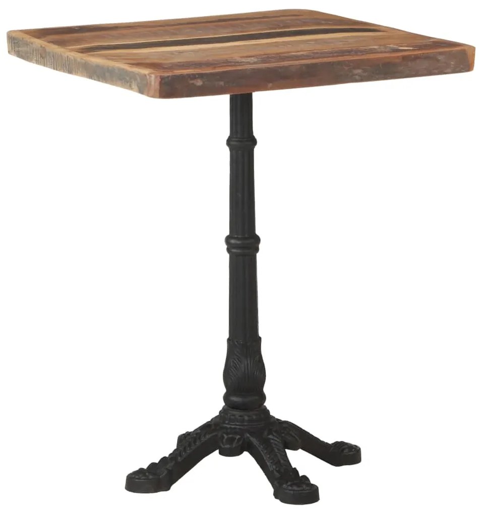 Mesa de bistrô 60x60x76 cm madeira recuperada maciça