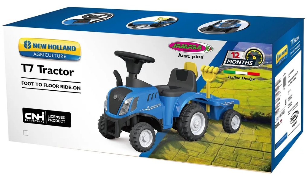 Andarilho Bebés Tractor New Holland T7 Amarelo