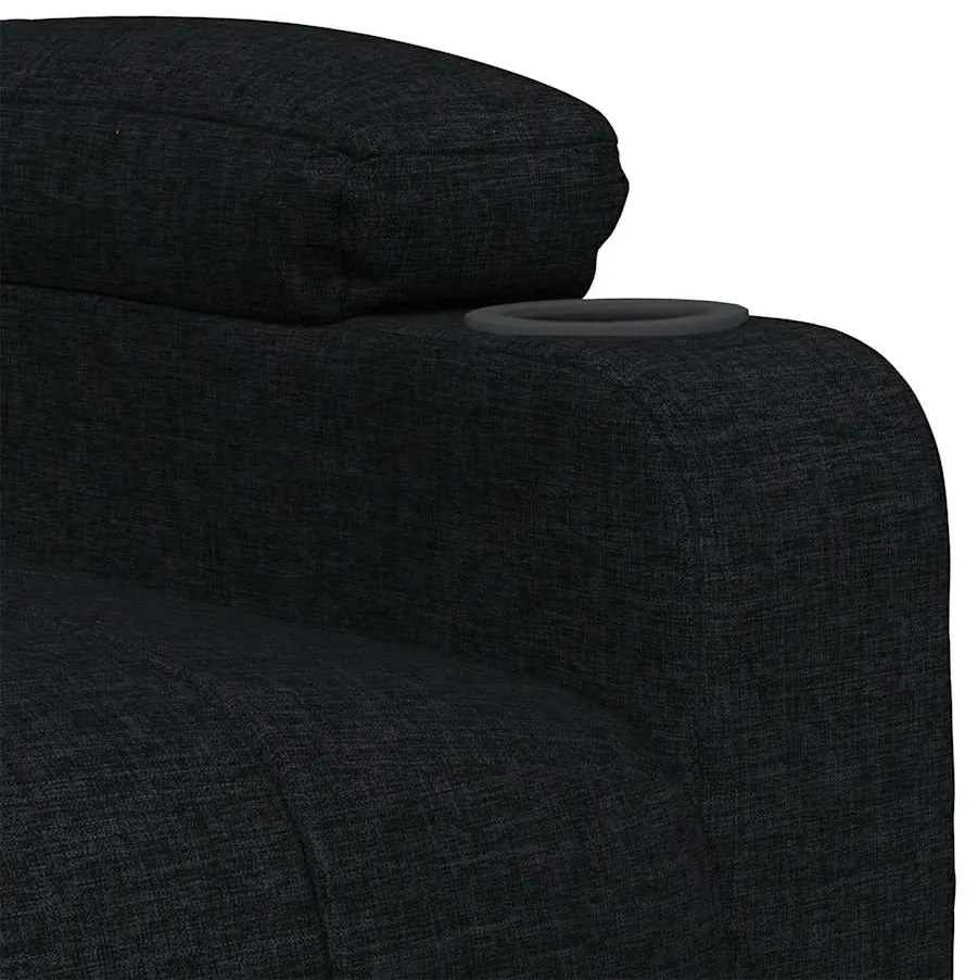 Poltrona de massagens elevatória tecido preto