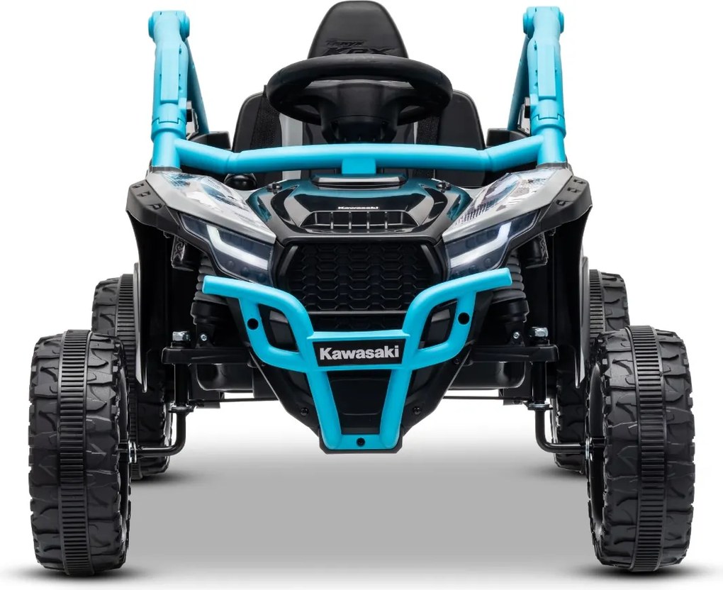 Carro elétrico para crianças Kawasaki TERYX KRX 1000 12V, controlo remoto, bateria de lítio, 2 motores de 25 W, com licença Azul