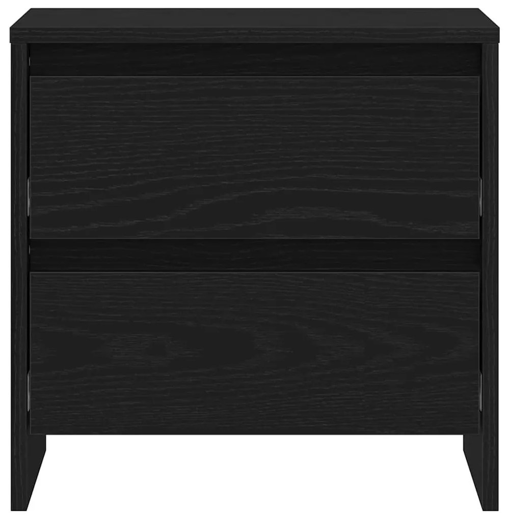 móvel de cabeceira vidaXL Preto Carvalho 45x34x44,5 cm Madeira de Enge