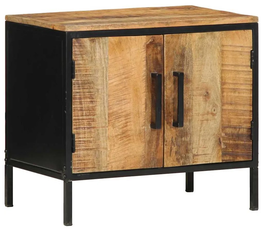 Mesa de Cabeceira 50x30x45 cm Madeira Maciça de Mangueira