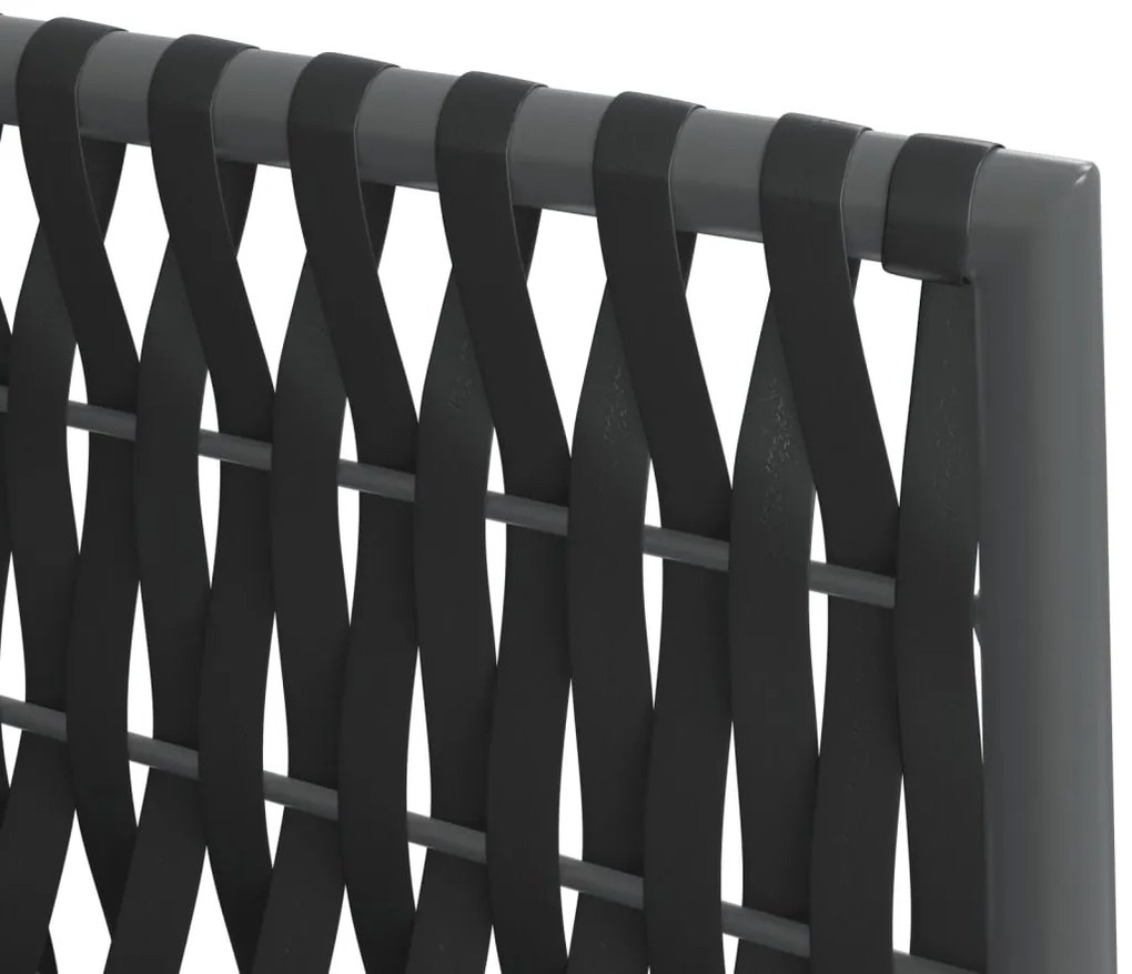 9 pcs conjunto de jantar p/ jardim com almofadões vime PE e aço