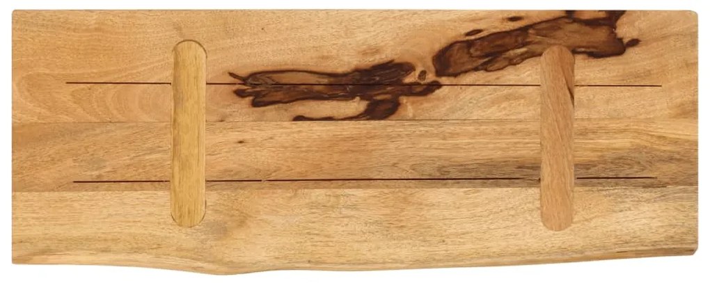 Tampo de mesa c/ borda viva 70x30x3,8cm mangueira áspera maciça