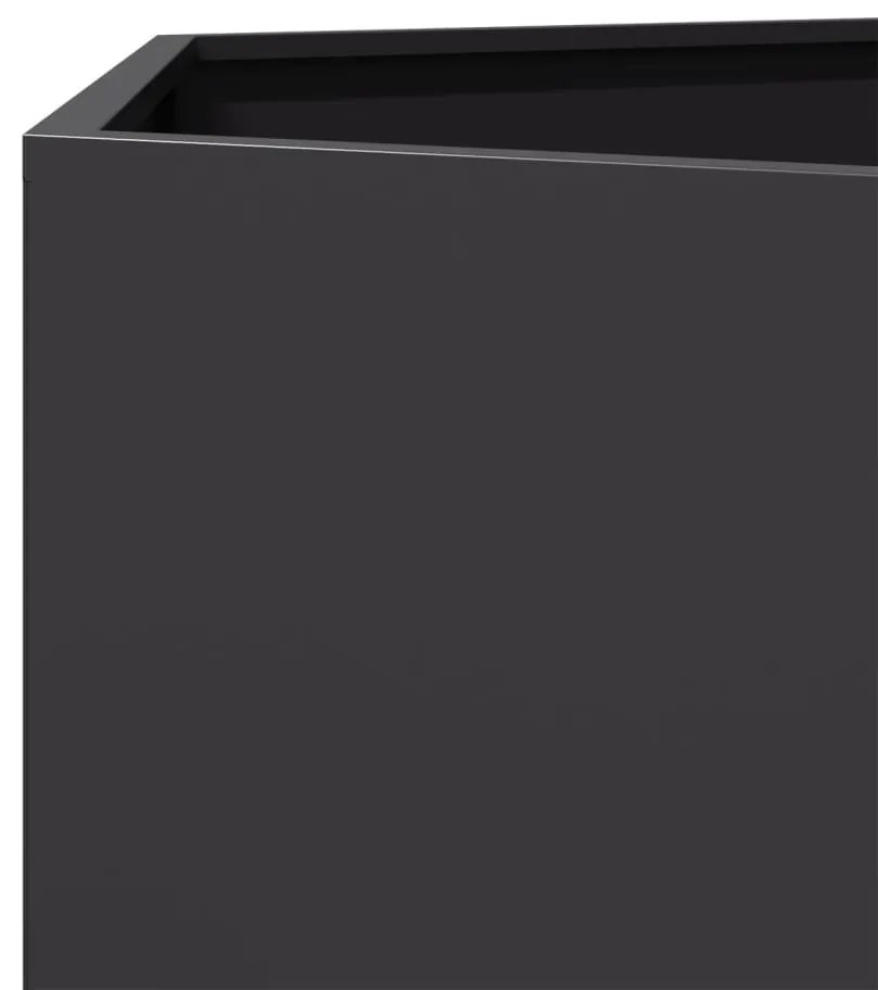 Vaso/floreira de jardim hexagonal 104x90x45 cm aço preto